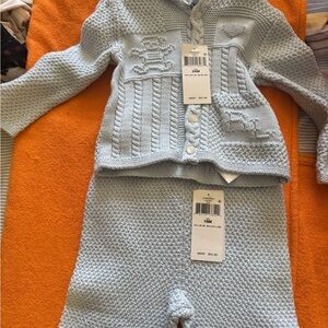 Ralph Lauren Blue Knit Baby Outfit